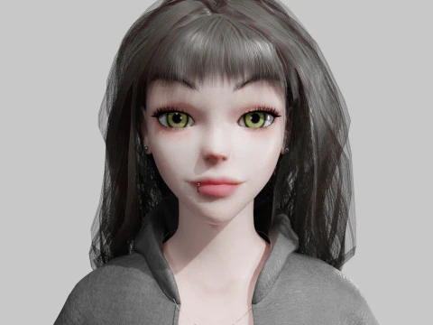 Cute classic Woman V29174 3D Model