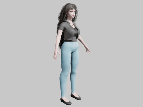 Cute classic Woman V29174 3D Model