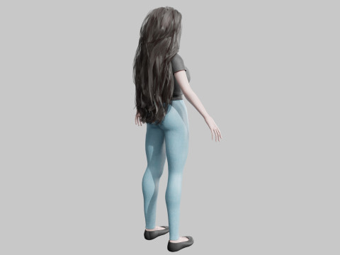Cute classic Woman V29174 3D Model