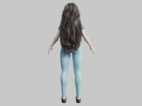 Cute classic Woman V29174 3D Model