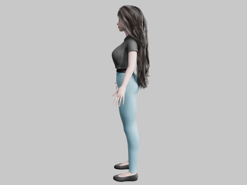 Cute classic Woman V29174 3D Model