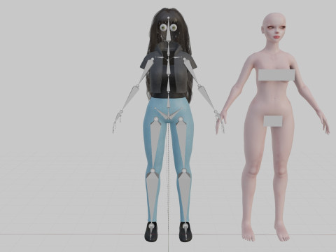 Cute classic Woman V29174 3D Model