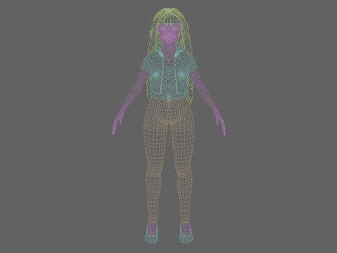 Cute classic Woman V29174 3D Model