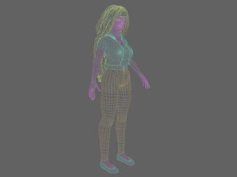 Cute classic Woman V29174 3D Model