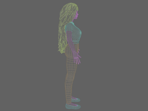 Cute classic Woman V29174 3D Model