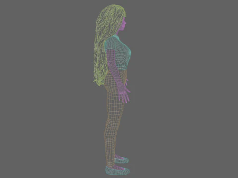 Cute classic Woman V29174 3D Model