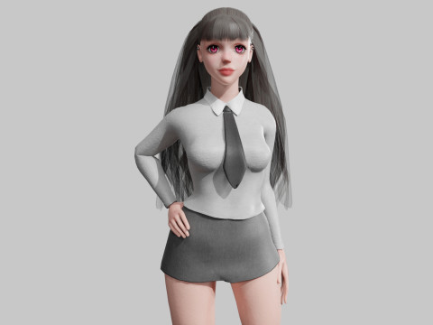 Cute pretty Woman V34963 3D Model