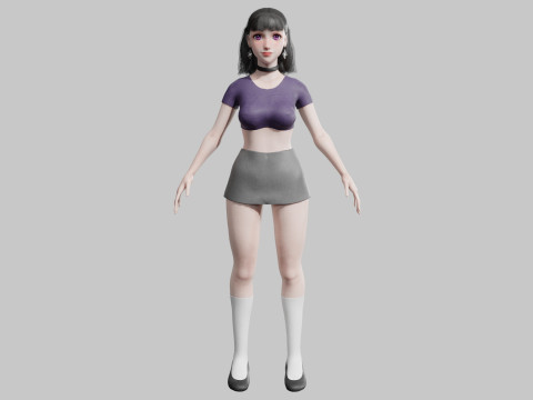 Cute Standard Woman V30654 Modèle 3D
