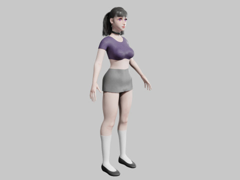Cute Standard Woman V30654 Modèle 3D
