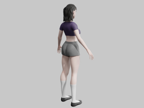 Cute Standard Woman V30654 Modèle 3D