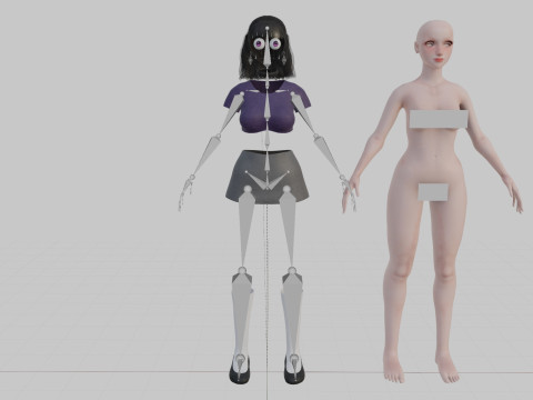 Cute Standard Woman V30654 Modèle 3D