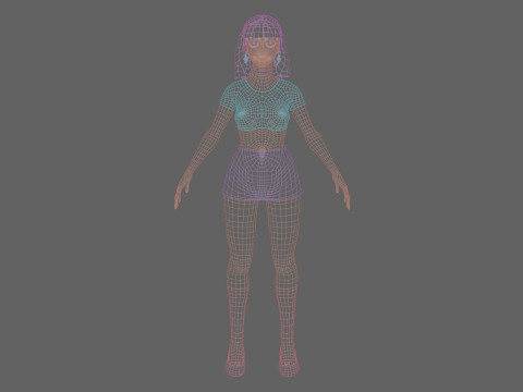 Cute Standard Woman V30654 Modèle 3D