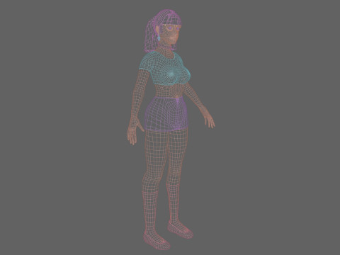 Cute Standard Woman V30654 Modèle 3D