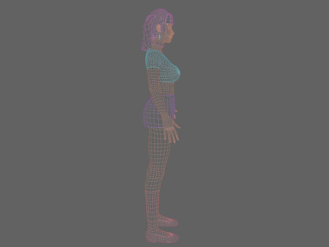 Cute Standard Woman V30654 Modèle 3D