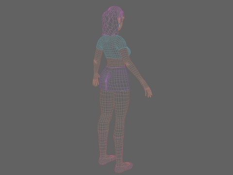 Cute Standard Woman V30654 Modèle 3D