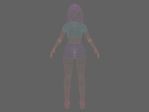 Cute Standard Woman V30654 Modèle 3D