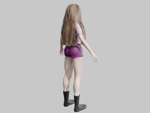 Cute stylized woman V25854 3D मॉडल