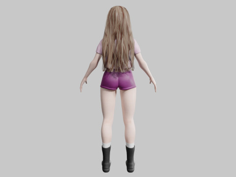 Cute stylized woman V25854 3D मॉडल