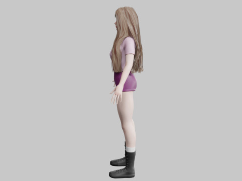 Cute stylized woman V25854 3D मॉडल