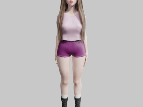 Cute stylized woman V25854 3D मॉडल