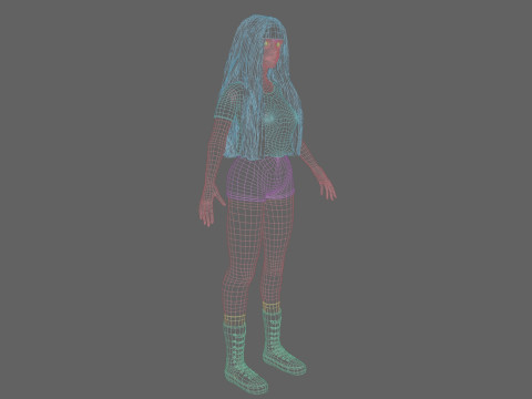 Cute stylized woman V25854 3D मॉडल