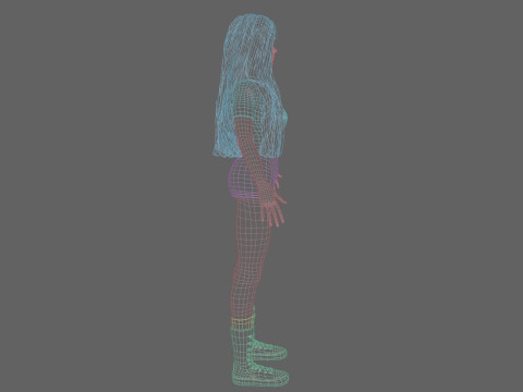 Cute stylized woman V25854 3D मॉडल
