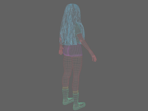 Cute stylized woman V25854 3D मॉडल