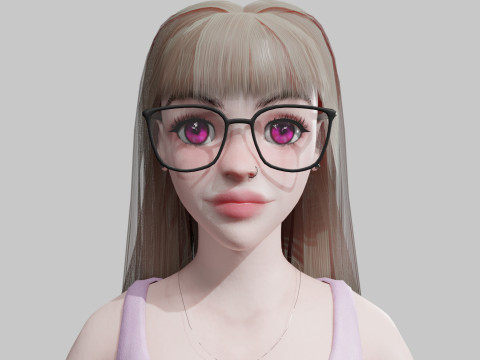 Cute teen woman V44822 Modelo 3D