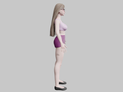 Cute teen woman V44822 Modelo 3D