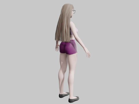 Cute teen woman V44822 Modelo 3D