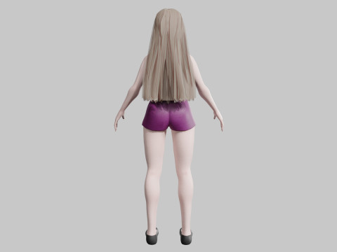Cute teen woman V44822 Modelo 3D
