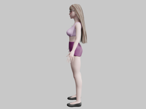 Cute teen woman V44822 Modelo 3D