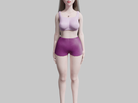 Cute teen woman V44822 Modelo 3D