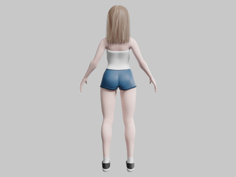 Cute Young Woman V26977 Modelo 3D