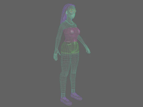 Cute Young Woman V26977 3D Model