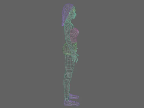 Cute Young Woman V26977 3D Model