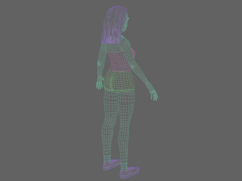 Cute Young Woman V26977 3D Model