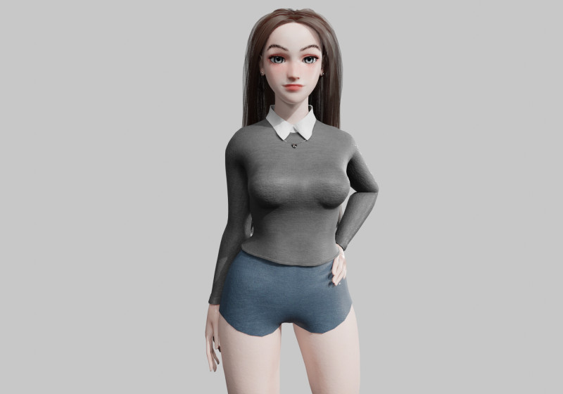 Pretty Basic Woman V29701 3Dモデル .c4d .max .obj .3ds .fbx .stl .blend