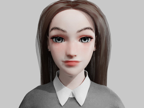 Pretty Basic Woman V29701 3Dモデル