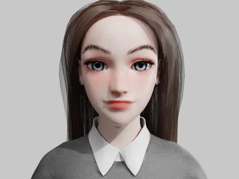 Pretty Basic Woman V29701 3D Model