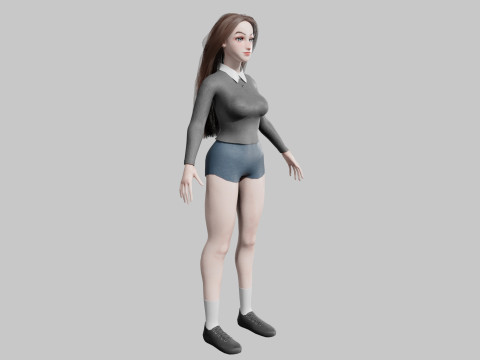 Pretty Basic Woman V29701 3Dモデル