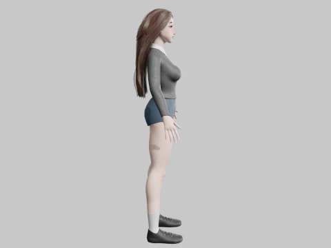 Pretty Basic Woman V29701 3D Model