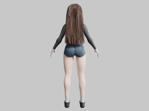 Pretty Basic Woman V29701 3D Model