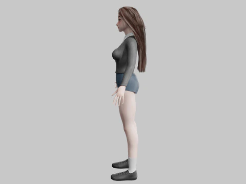 Pretty Basic Woman V29701 3D Model