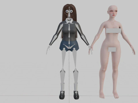 Pretty Basic Woman V29701 3D Model