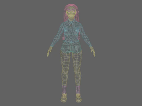 Pretty Basic Woman V29701 3D Model