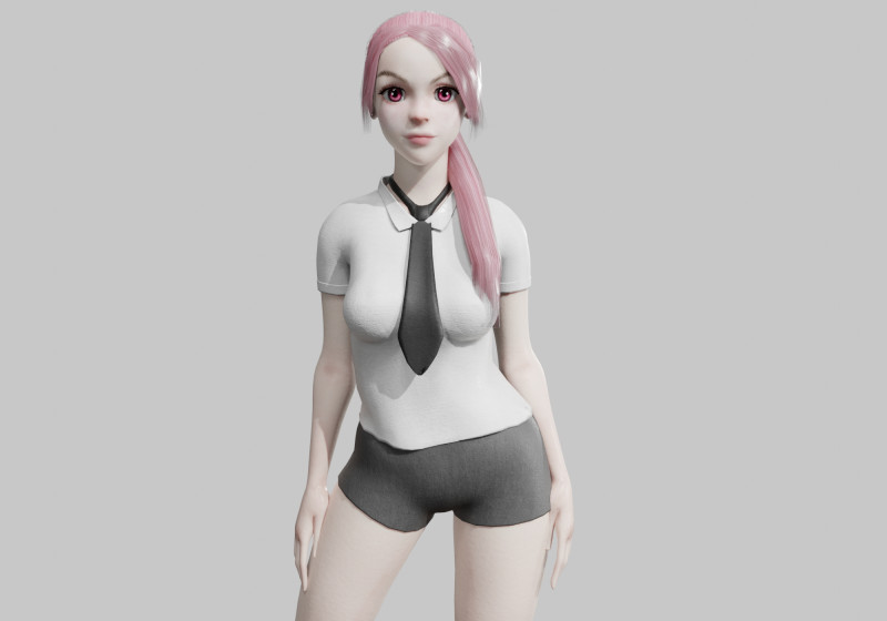 Pretty classic woman V27235 3D Model .c4d .max .obj .3ds .fbx .stl .blend