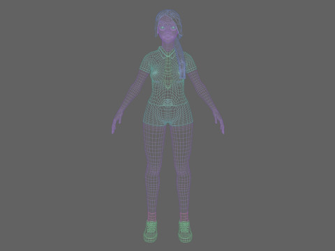 Pretty classic woman V27235 3D Model