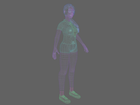 Pretty classic woman V27235 3D Model