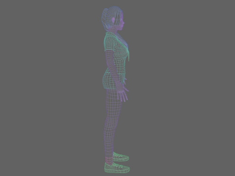 Pretty classic woman V27235 3D Model